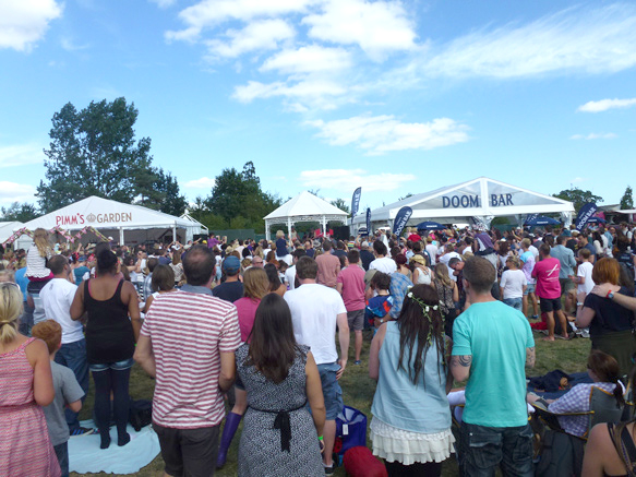 Everyone enjoying Duke at the bandstand