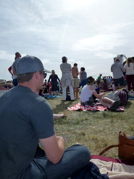 Chilling out and enjoying the music